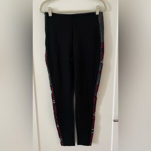 LYSSE Pull On Leggings with Side Leather Stripe, Large